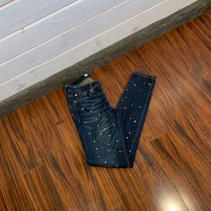 Dex | Jeans with White Polka Dots